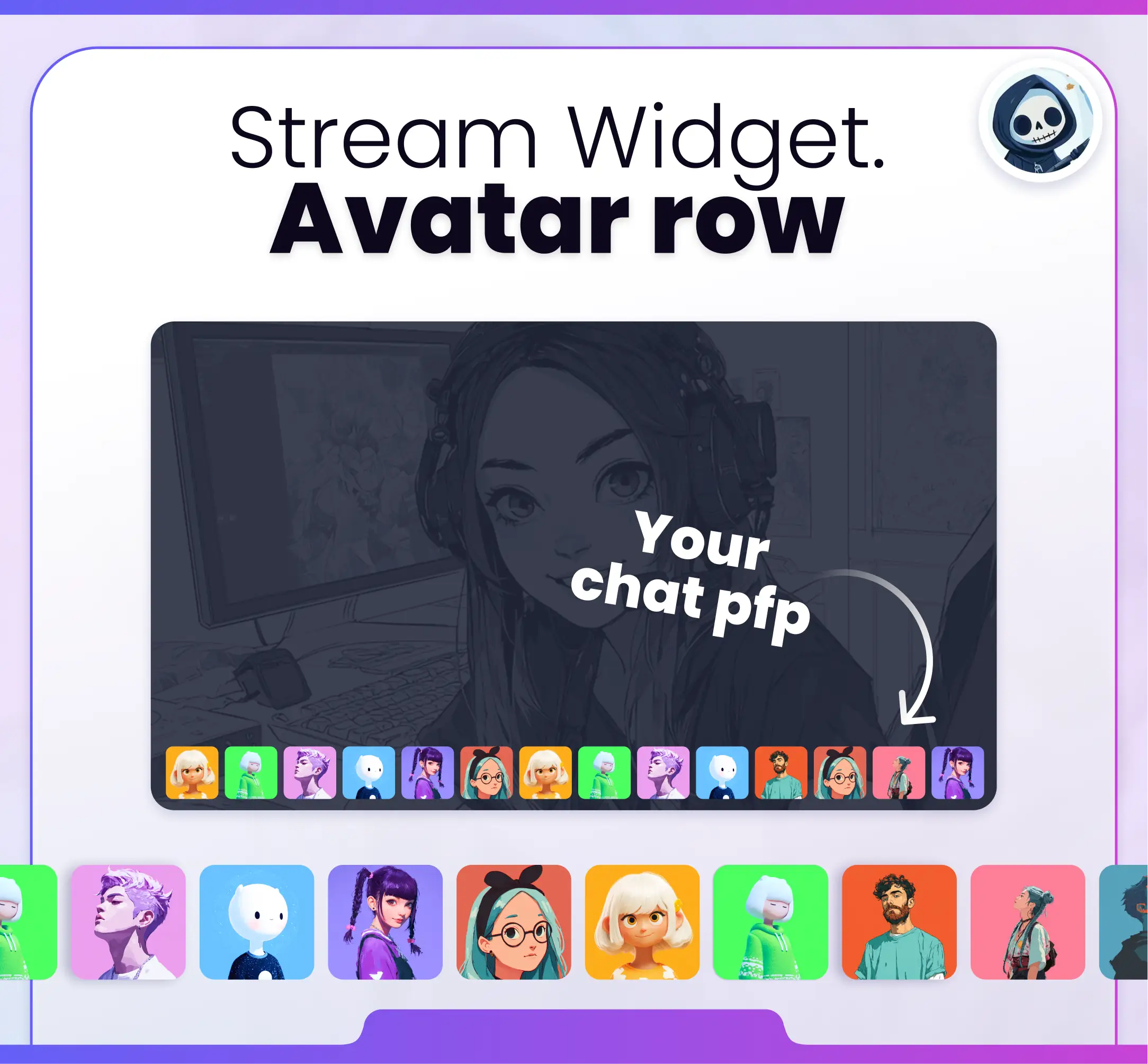 Widget Avatar Row - Stream Widgets | NeoStreamShop