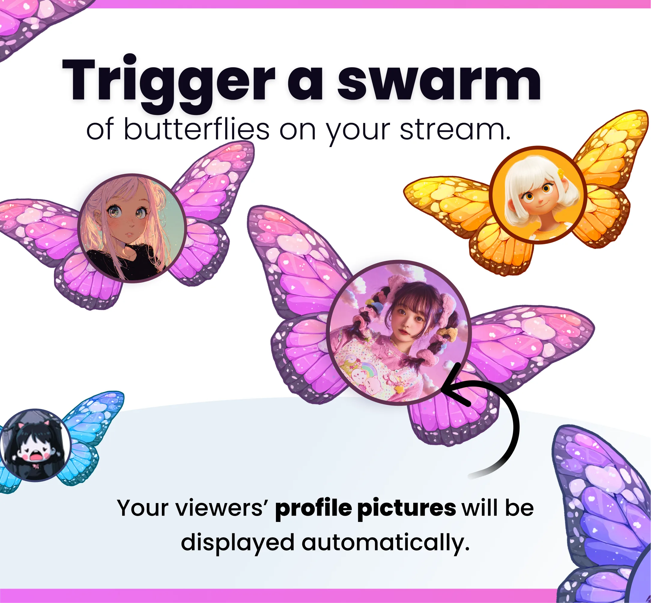 Widget Butterflies Swarm - Preview Image 1 | NeoStreamShop