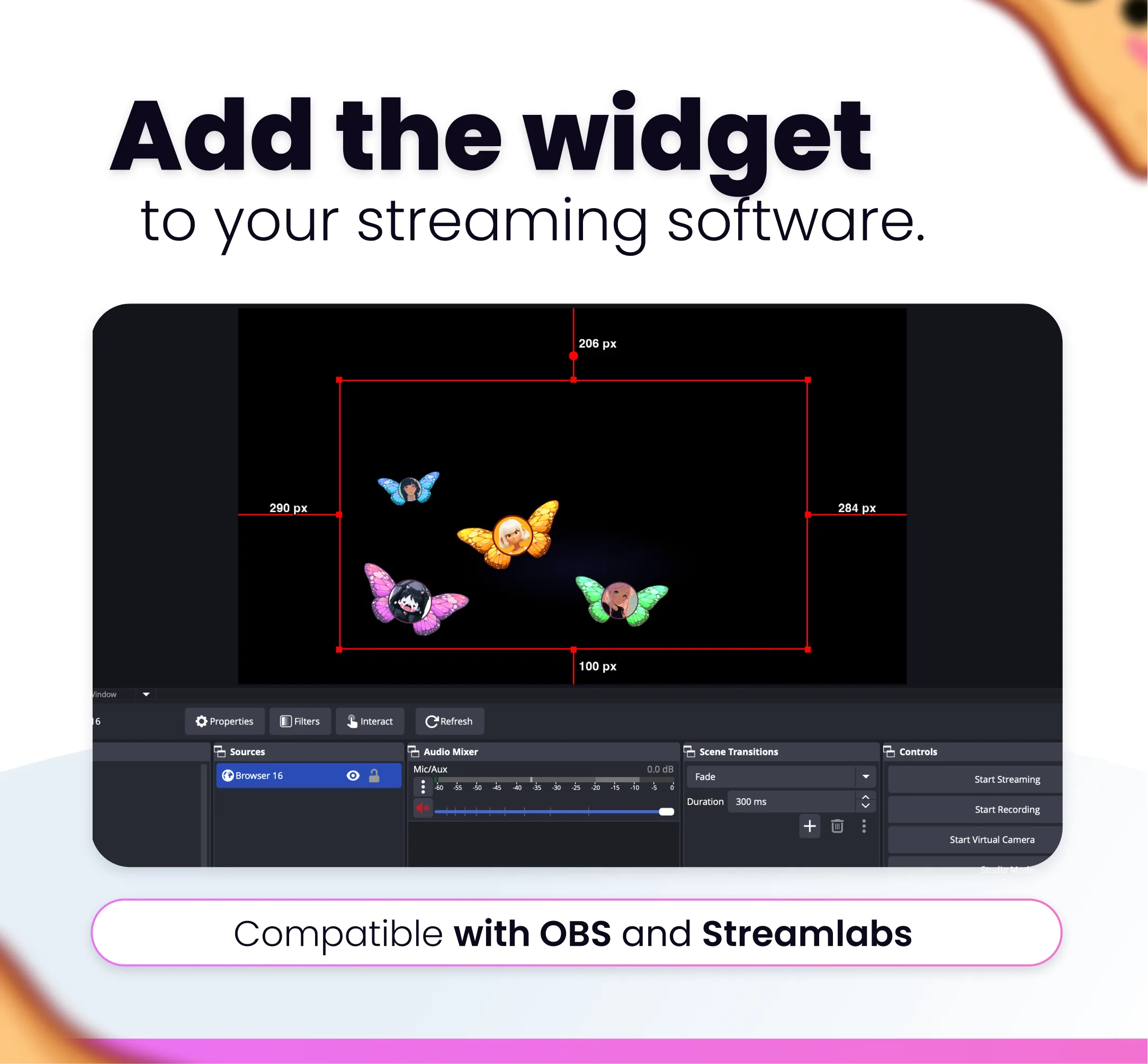 Widget Butterflies Swarm - Preview Image 2 | NeoStreamShop