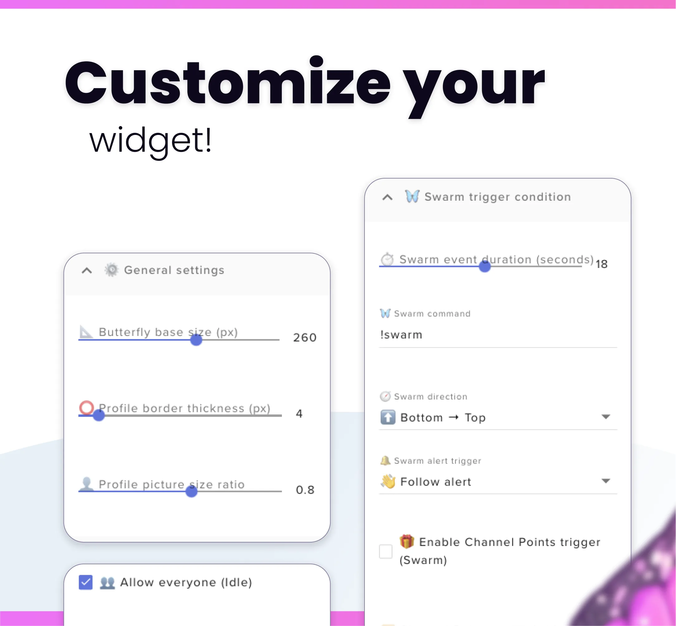 Widget Butterflies Swarm - Preview Image 4 | NeoStreamShop