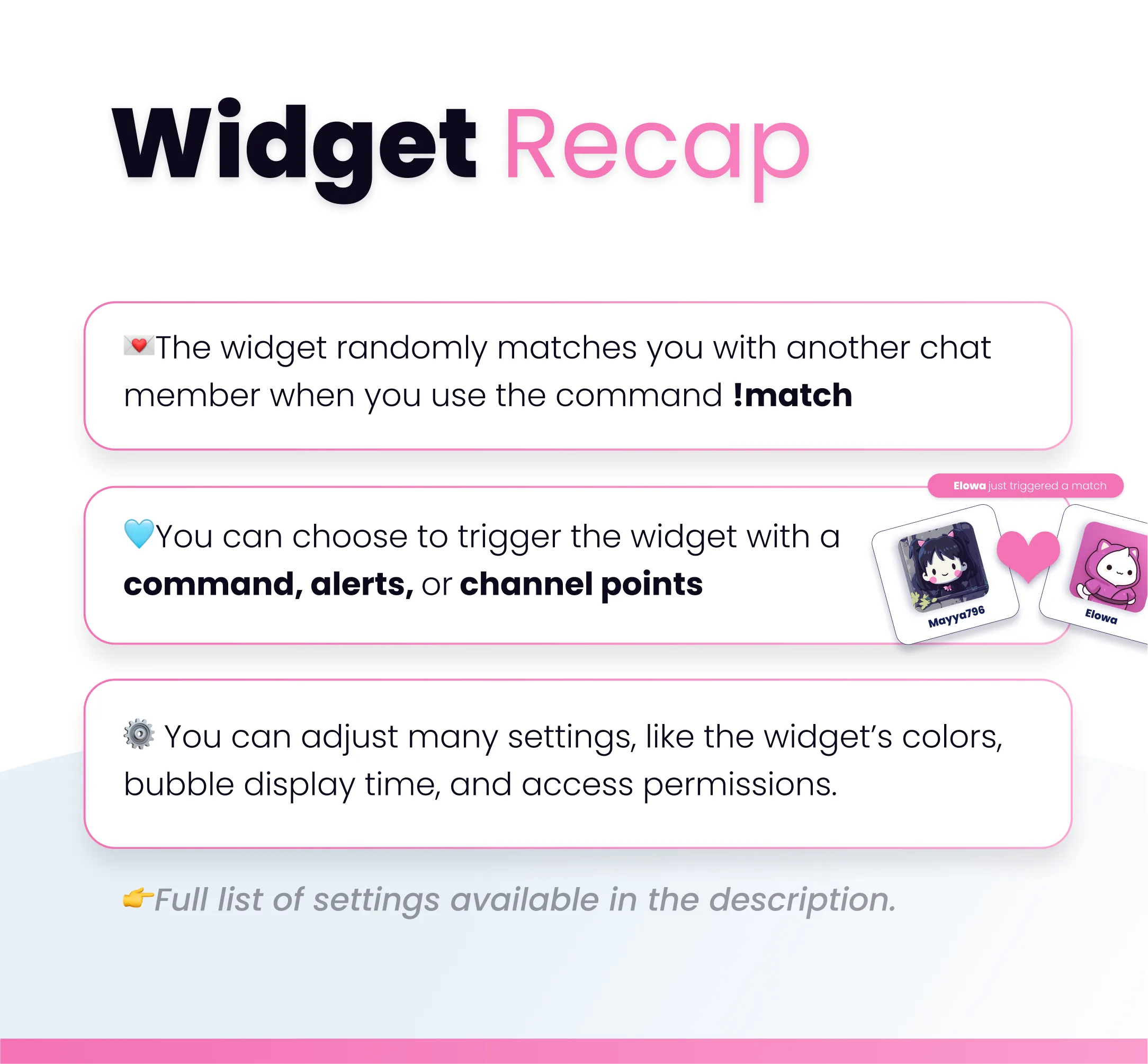 Widget Love Match - Preview Image 5 | NeoStreamShop