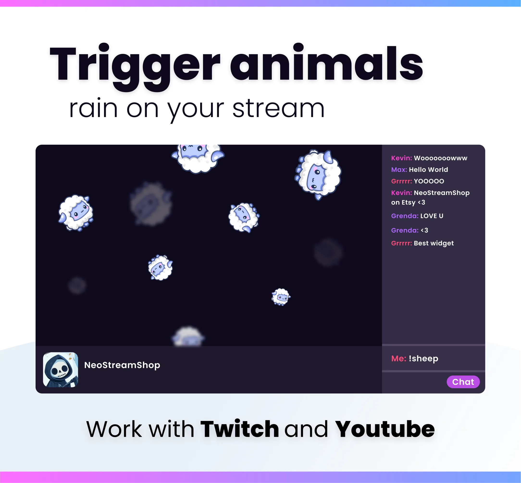Widget Pet Rain - Preview Image 1 | NeoStreamShop