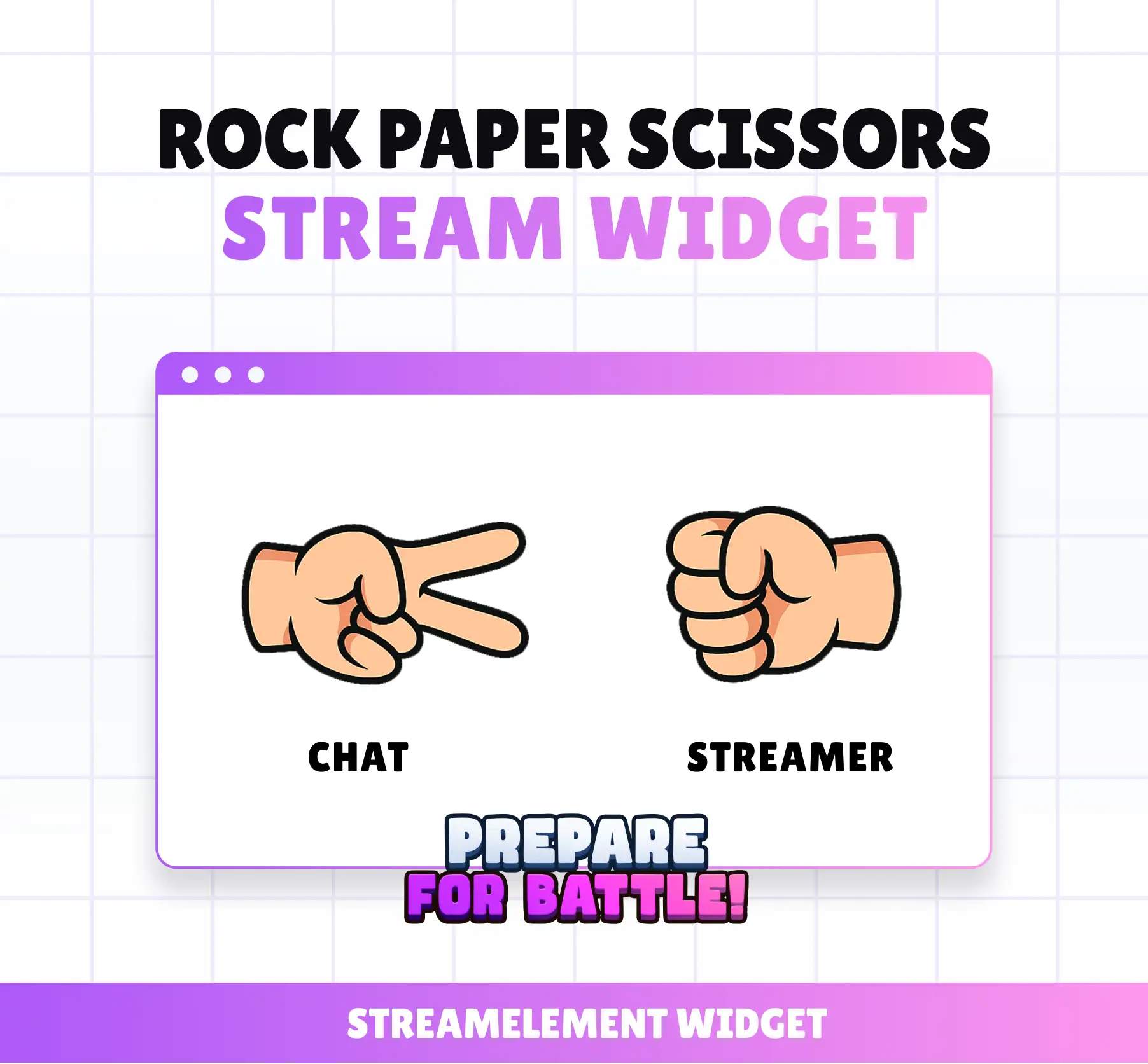 Widget Rock Paper Scissors - Stream Widgets | NeoStreamShop