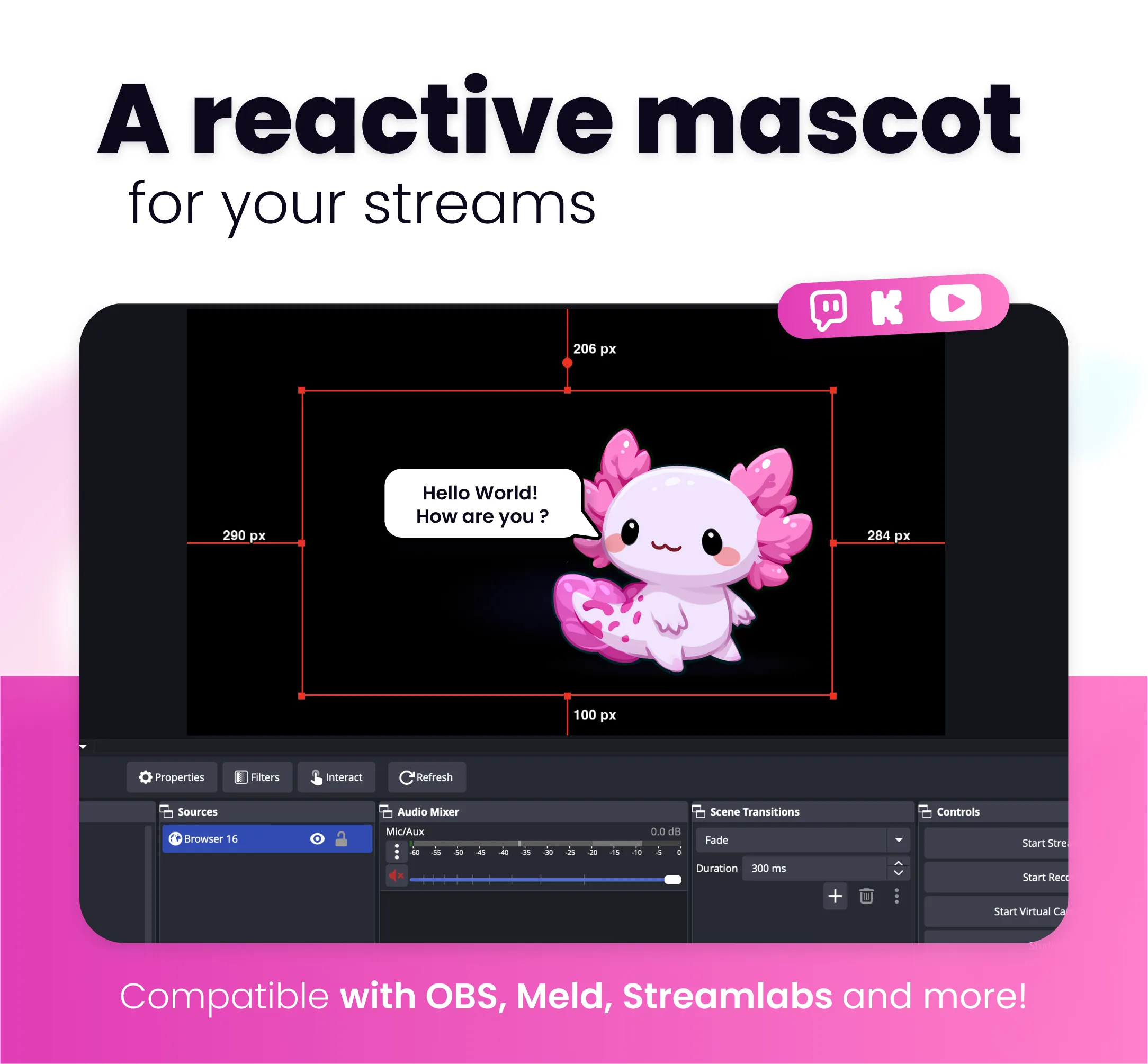 Cute axolotl - Preview Image 1 | NeoStreamShop