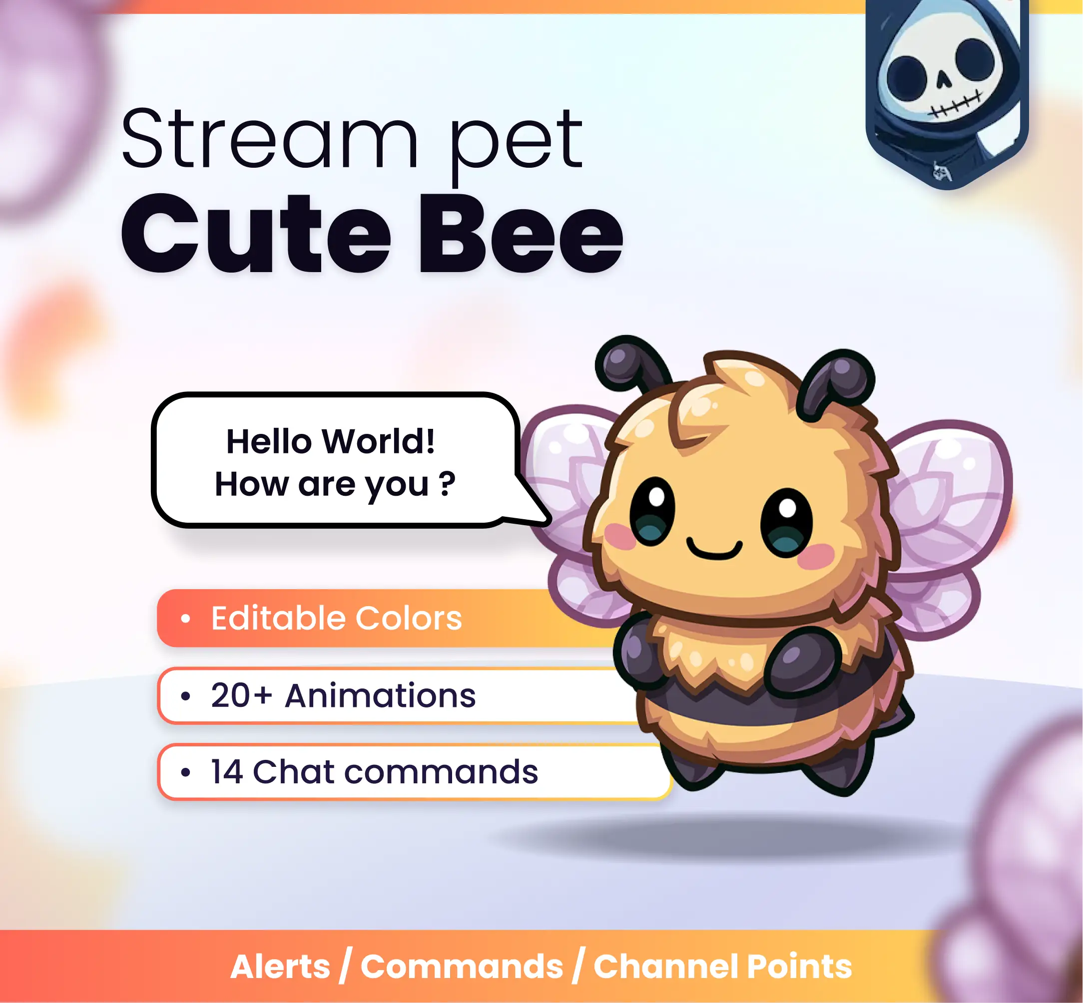 Cute bee - Reactive Mascots | NeoStreamShop