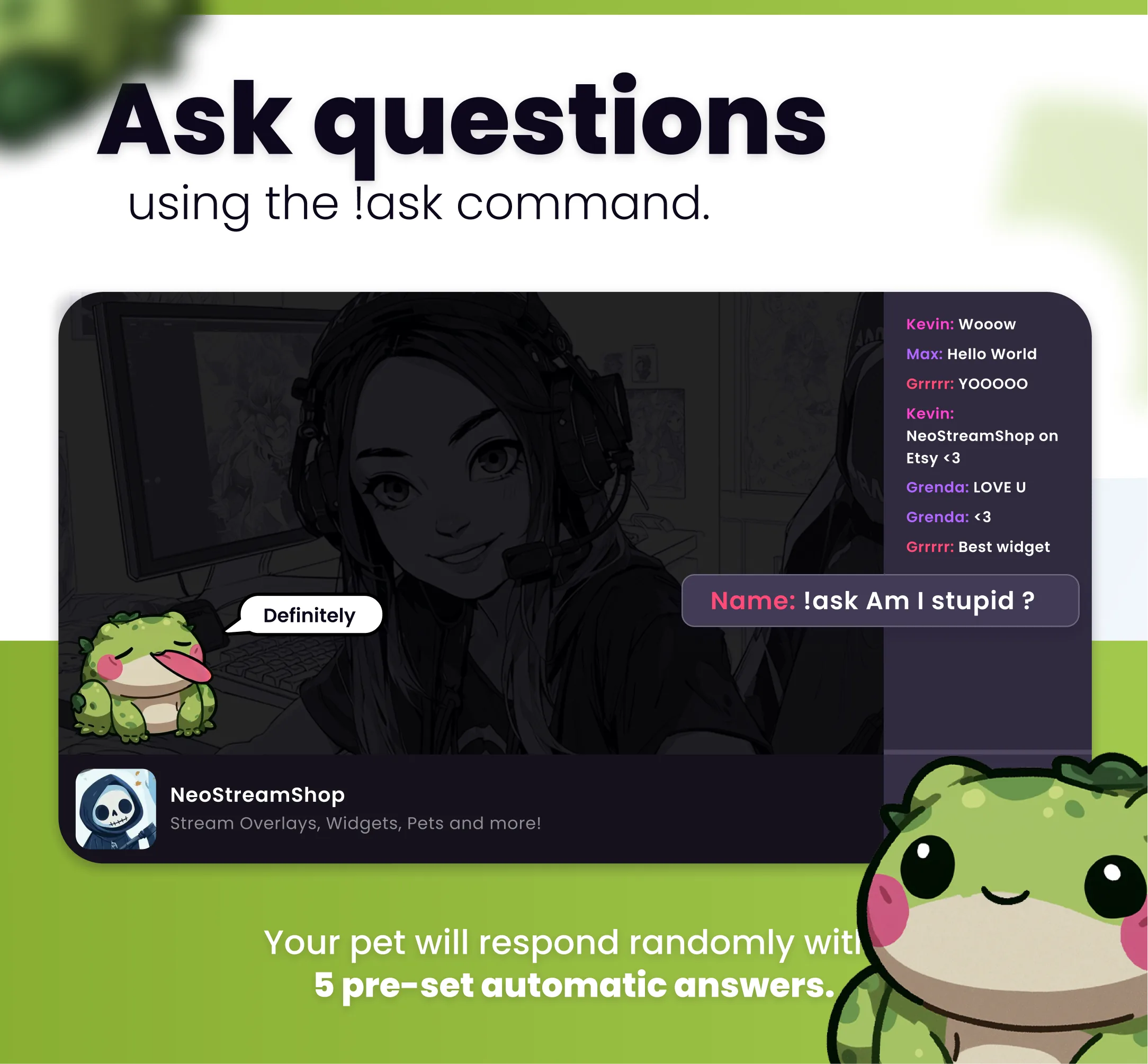 Cute frog - Preview Image 11 | NeoStreamShop