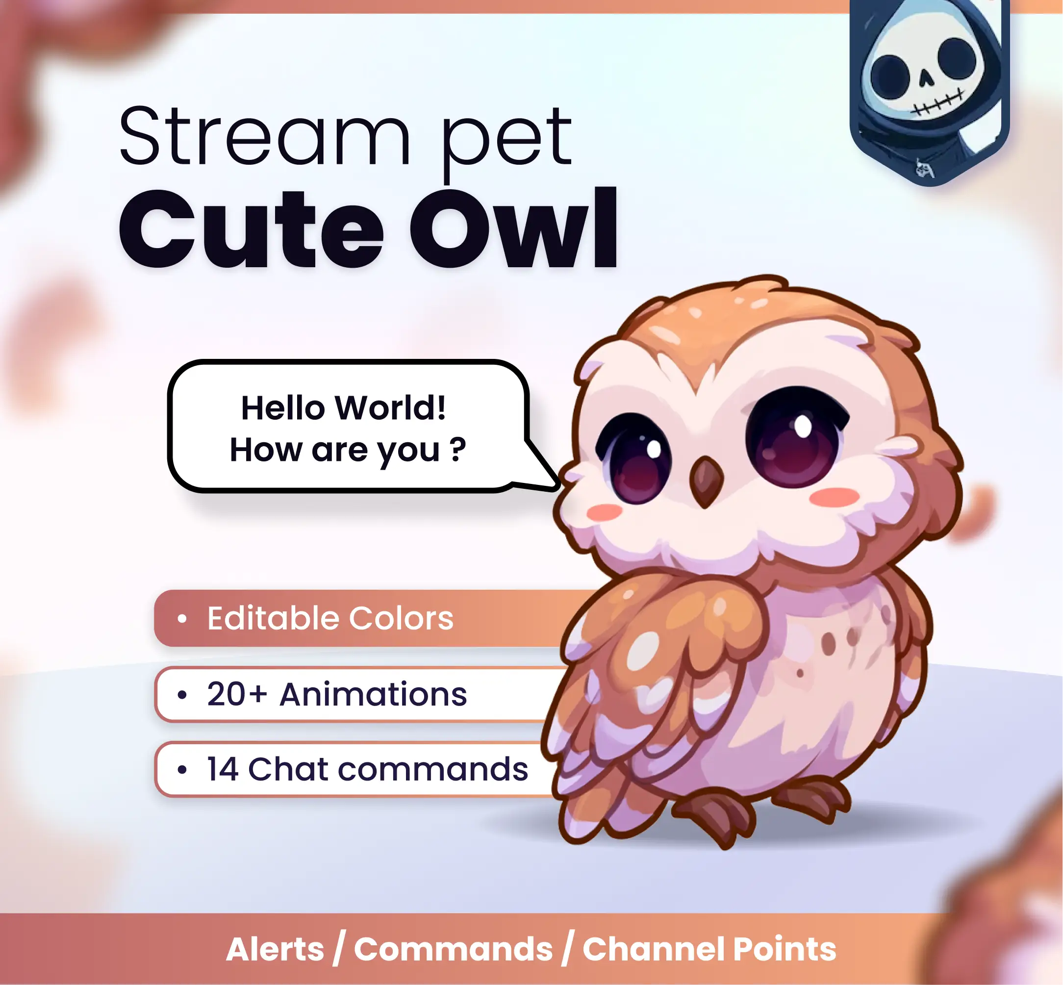 Cute owl - Reactive Mascots | NeoStreamShop