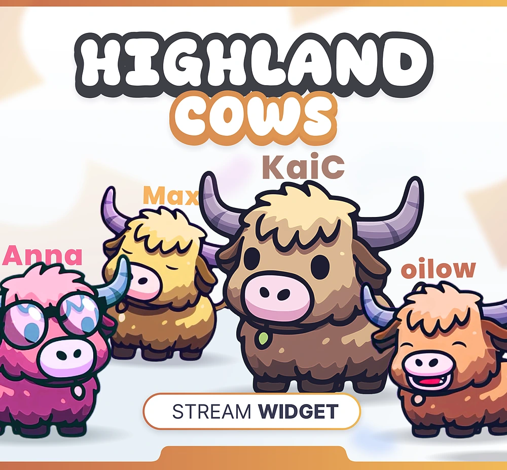 Widget Highland Cows - Product Cover | NeoStreamShop