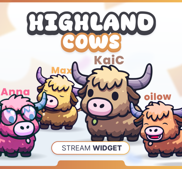 Widget Highland Cows - Community Widgets | NeoStreamShop