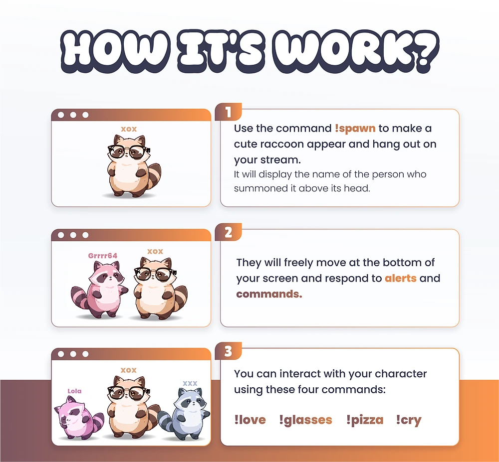 Widget Raccoons - Preview Image 2 | NeoStreamShop