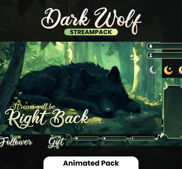 Dark wolf Overlays - Stream Overlays | NeoStreamShop