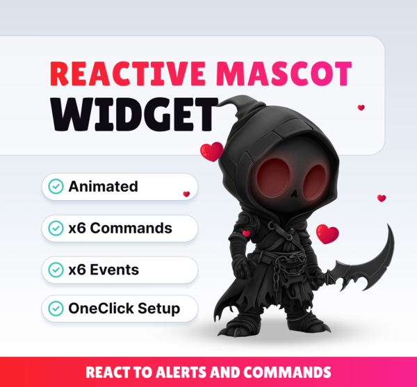 Dark Reaper Pet - Reactive Mascots | NeoStreamShop